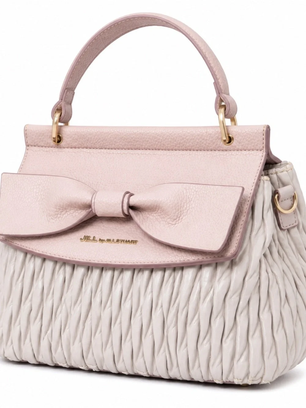 Jill Stuart Bow Pleated Satchel / Top Handle Bag - Picture 3 of 12